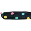 Cartuchera merida lunares multi color base negra